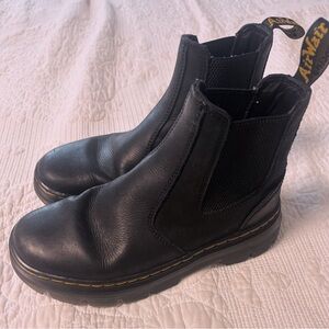 Dr. Martens Black Chelsea Boots with Elastic Panels